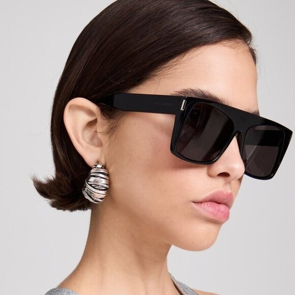 NWT SAINT LAURENT BLACK WOMEN SUNGLASSES - Picture 1 of 5
